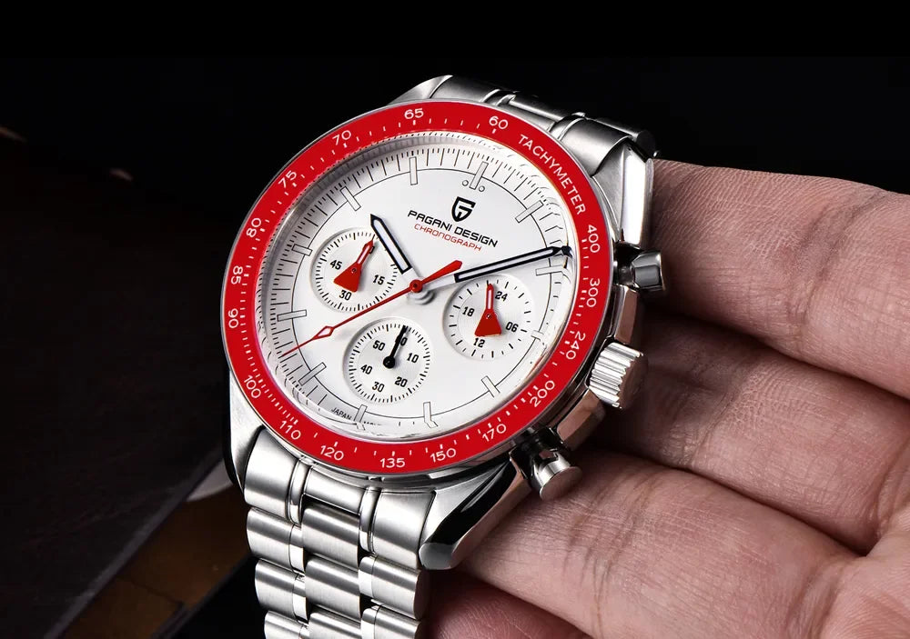 PAGANI DESIGN Moon Mens Watches 2023 Top Brand Luxury Quartz Watch For Men Chronograph Luminous Sapphire Mirror Waterproof Clock