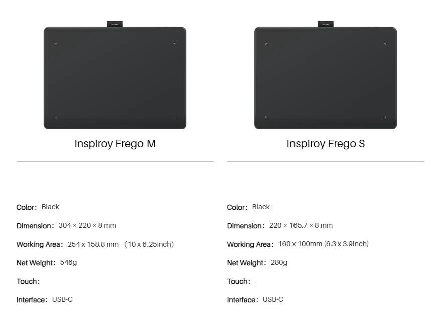 Huion Inspiroy Frego S/M Wireless Graphics Tablet Bluetooth Connection Long-Lasting Digital Drawing Tablet IOS Android suported