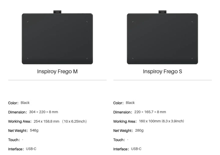Huion Inspiroy Frego S/M Wireless Graphics Tablet Bluetooth Connection Long-Lasting Digital Drawing Tablet IOS Android suported