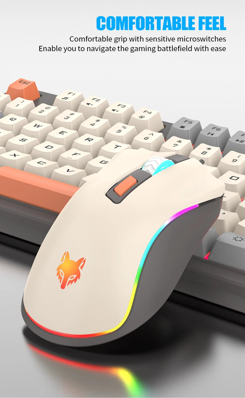 K820 USB Wired Game Keyboard Mouse Set Illuminated Desktop/Laptop Home Office Female Male Keyboard