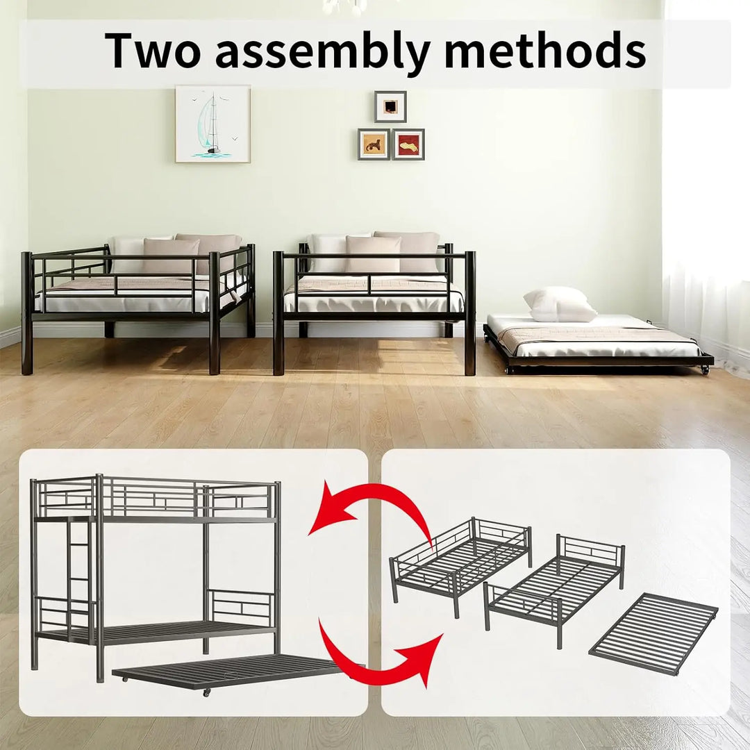 Twin Over Twin Bunk with Trundle