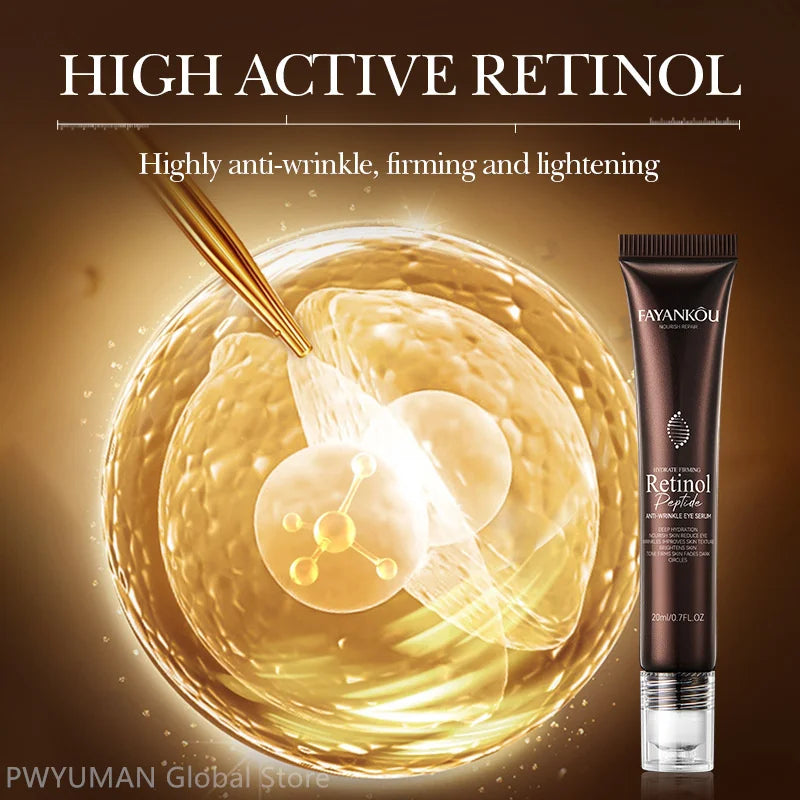 Retinol Anti Wrinkle Eye Serum Peptide Remove Dark Circles Eye Bags Puffiness Cream Moisturizing Repairing Korean Skincare New