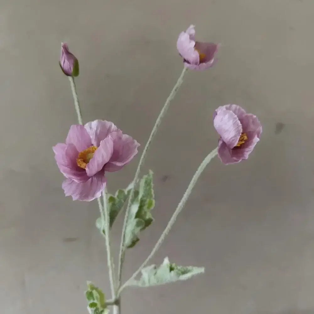 Artificial Silk Poppy Flowers Bouquet