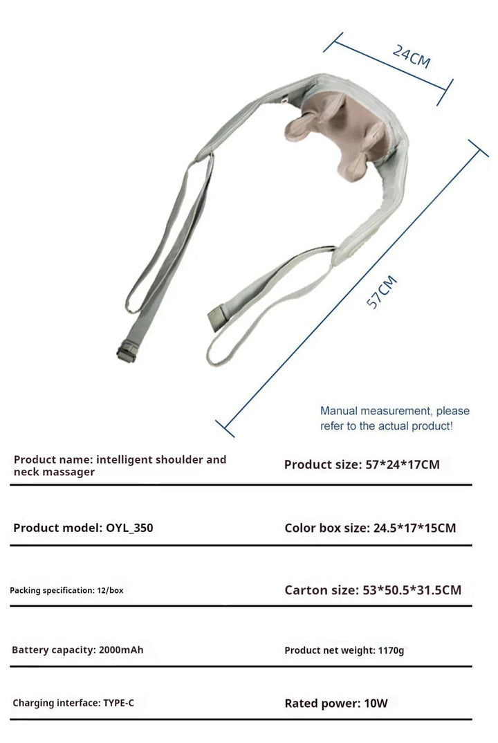 Oyeal Comfortable home portable multifunctional long range cervical spine massager pulse massager intelligent shoulder neck neck