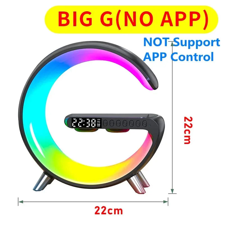 Multifunction Wireless Charger Stand Bluetooth 5.0 Speaker FM TF RGB Night Light Fast Charging Station for iPhone Samsung Xiaomi
