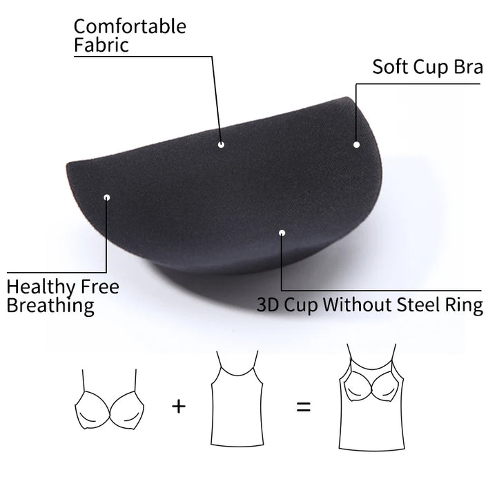 Body Shaper Soft New Slimming Tank Removable Pad Cami Tank Top Comfortable Plus Size Women Shapewear Padded Vest Dropship