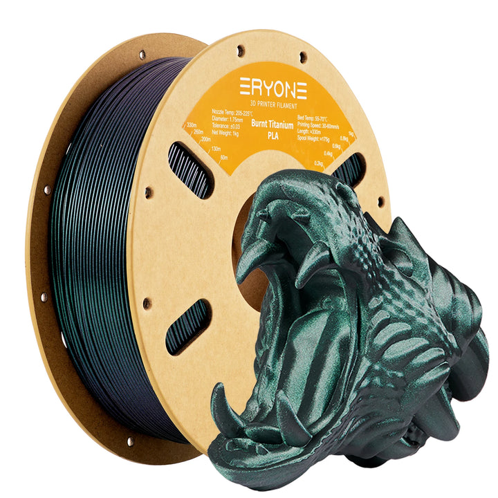 Eryone PLA-Burnt Titanium Filament 1KG 1.75mm ±0.03 Diameter Tolerance Excellent Quality Filament For 3D Printing Fast Shipping