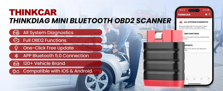 THINKCAR THINKDIAG MINI Auto OBD2 Bluetooth Scanner Full System Diagnostic All Car Lifetime Free Automotive Diagnosis Scan Tool