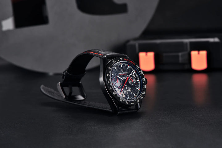 PAGANI DESIGN 2024 New Moon Dark Men's Watches Luxury Quartz Watch Men Skeleton Sport Chronograph AR Sapphire glass Wrist Watch