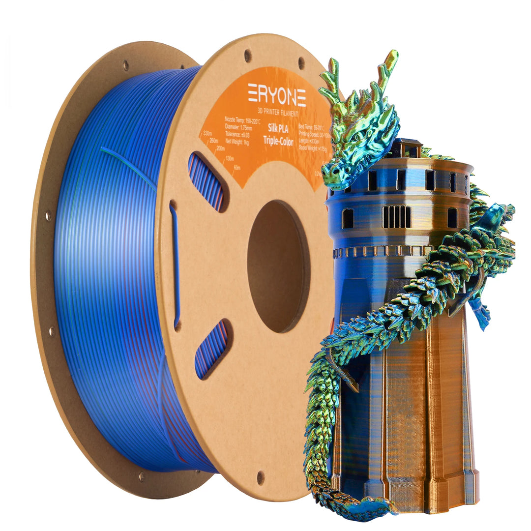 ERYONE Promotion Tri- Color Co-extrusion Silk  PLA Series 1.75mm 1KG For 3D Printing FDM Printer Fast delivery New Arrival