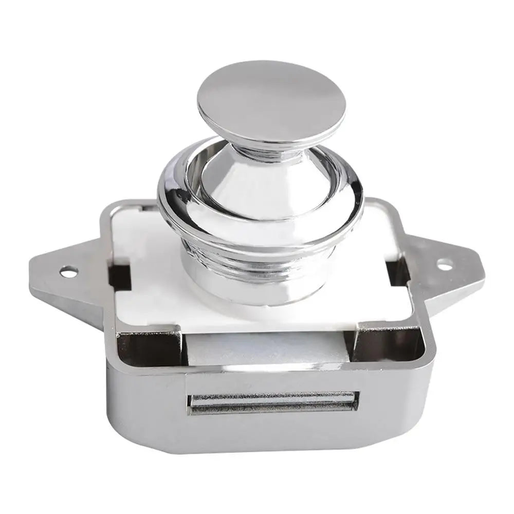 Camping Car Push Lock RV Caravan Boat Motor Home Cabinet Drawer Latch Button Locks Keyless Furniture Door Lock Hardware