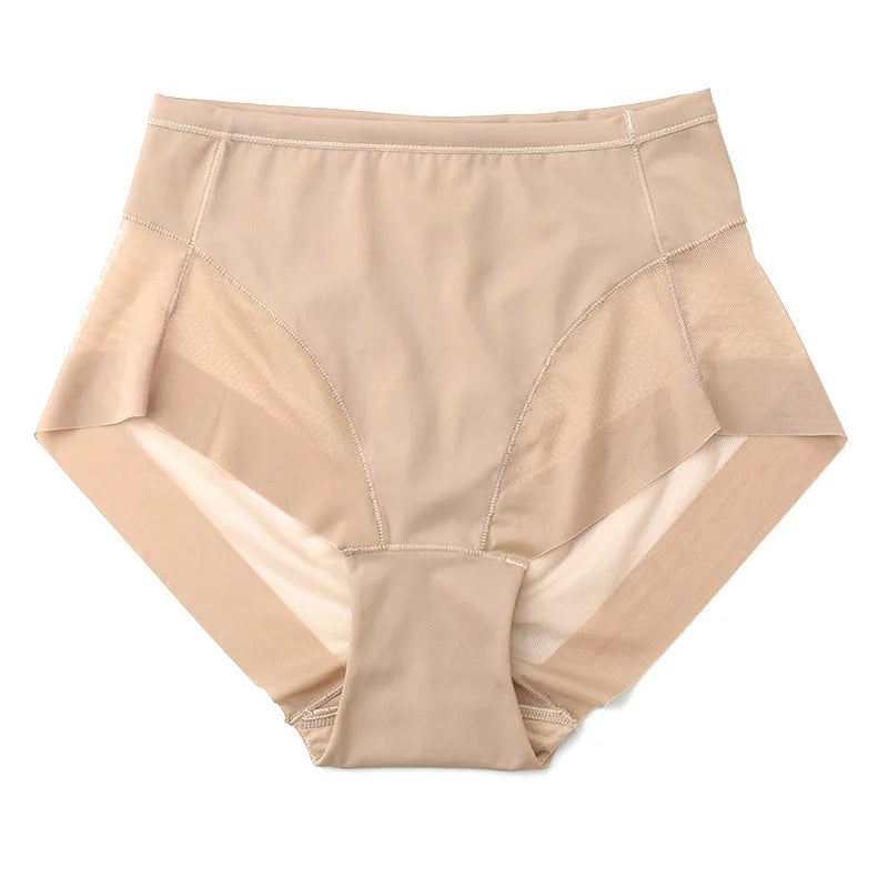 Breathable Mesh Body Sculpting Panties Women's Pants High Elasticity and Comfortable Ice Silk Control Briefs Slimming Underwear