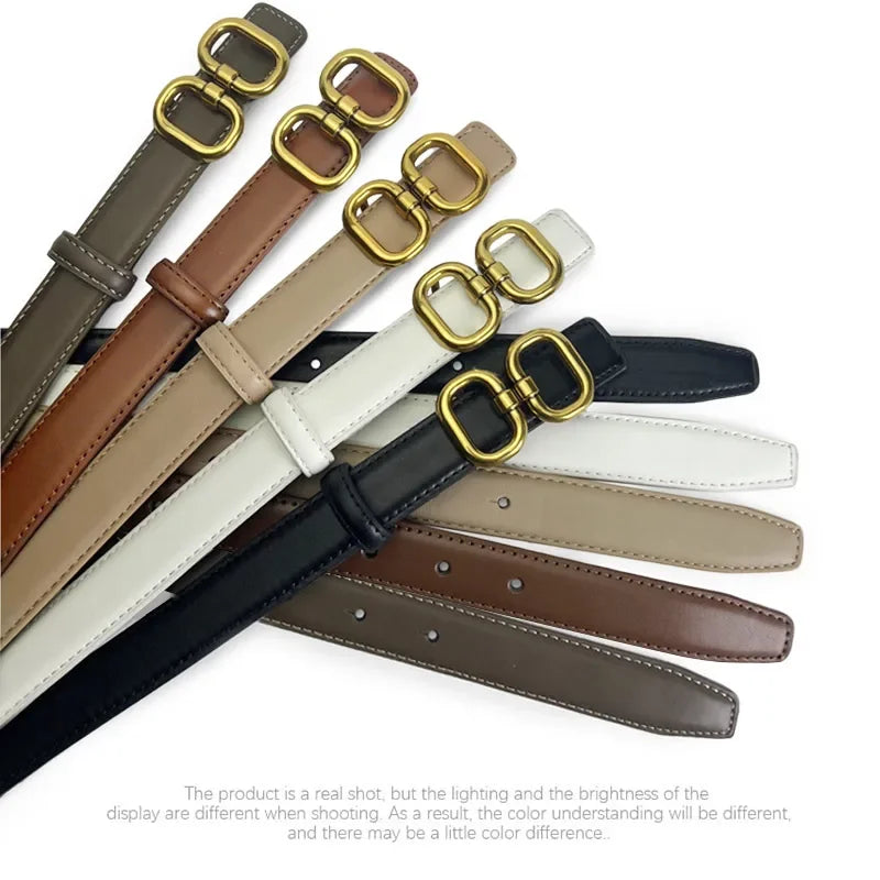 2025 luxury brand leather belt for men women designer alloy buckle waist strap female jeans trouser dress waistband