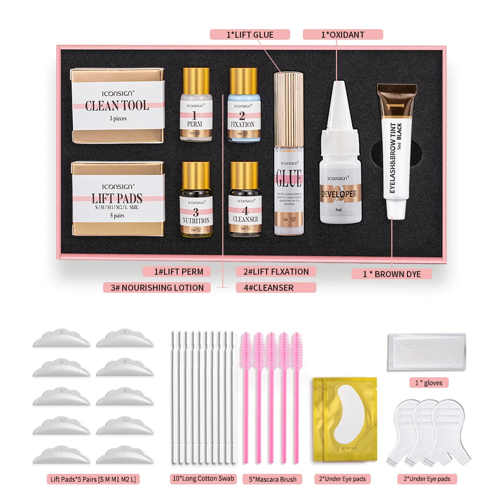 Dropshipping ICONSIGN Lash Lift Kit And Brow Dye Tint Kit Lifting Eyelashes Brow Lift Brow Dye Tint Lash Lifting Kit Eye Makeup