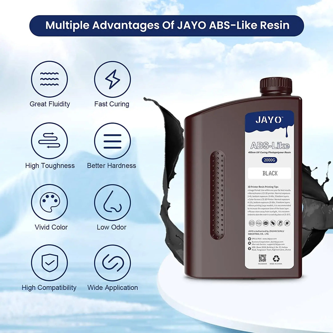 JAYO 3D Printer Resin14K Standard 1KG 405nm Liquid Rapid UV Curing For LCD Photopolymer Resin 3D Printing Material Fast delivery