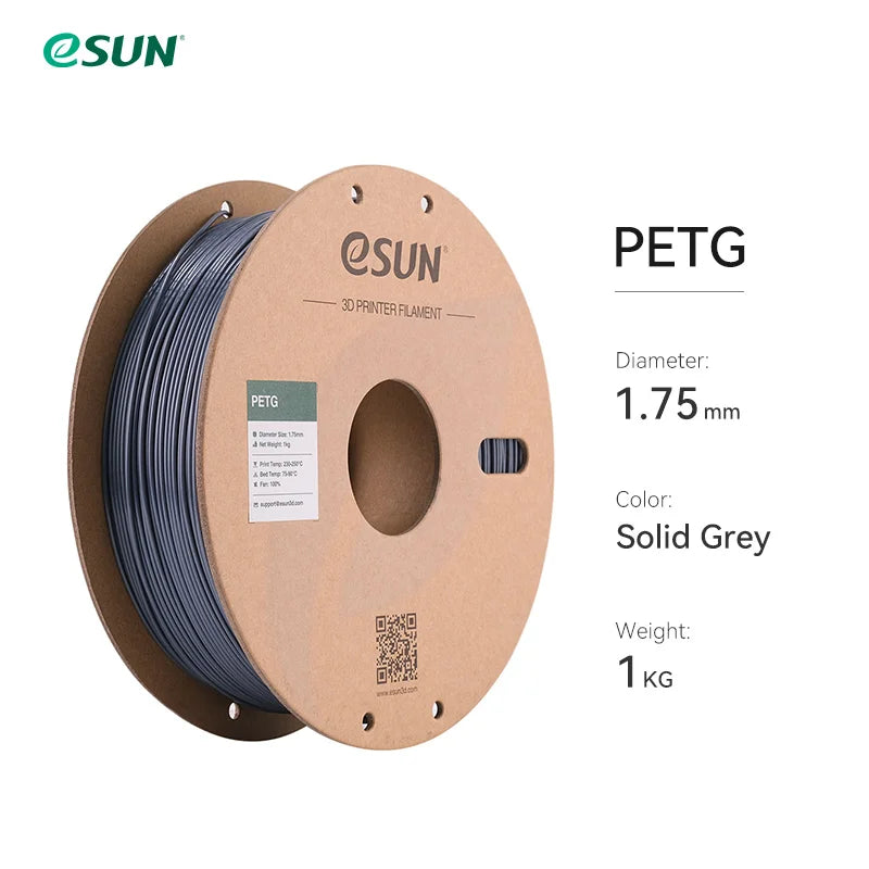 eSUN PETG Filament 1.75mm,3D Printer Filament PETG Accuracy +/- 0.05mm,1KG 2.2LBS Spool 3D Printing Materials for 3D Printers