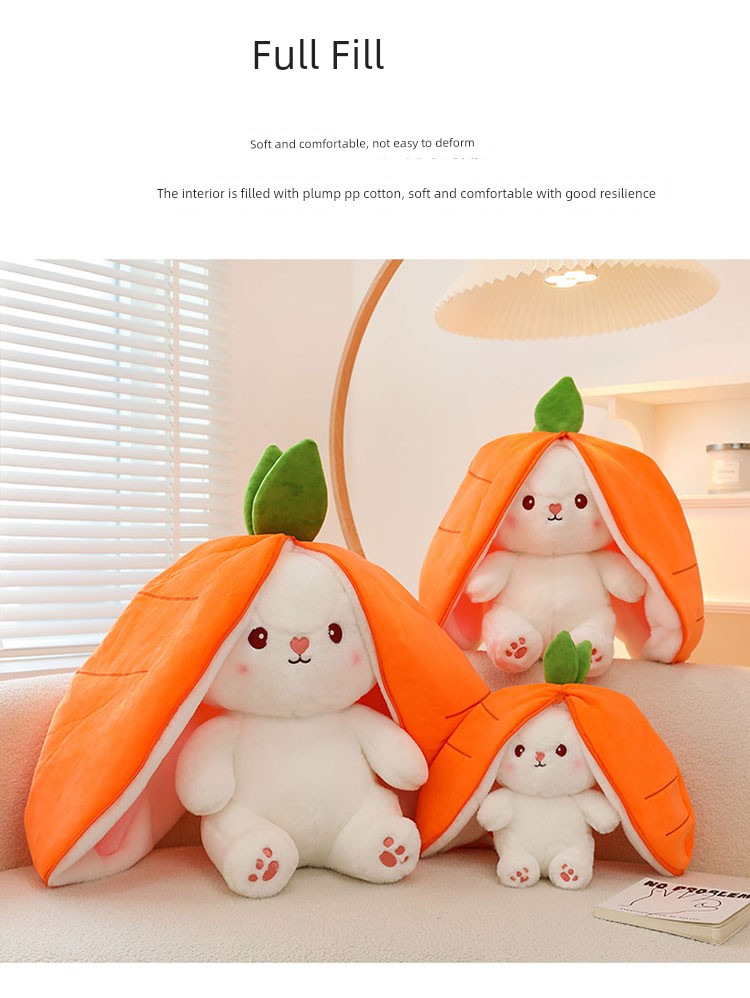 Internet Celebrity Transformed Fruit Plush Toys Strawberry Rabbit