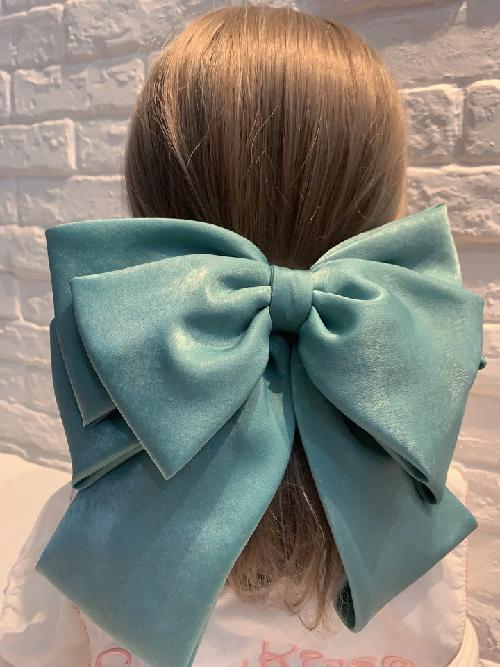 Fashion Pink Big Bow Hairpin Women's Bows Hair Accessories Long Ribbon Hair Clip for Girls Sweets Four-layer Satin Chiffon Bow