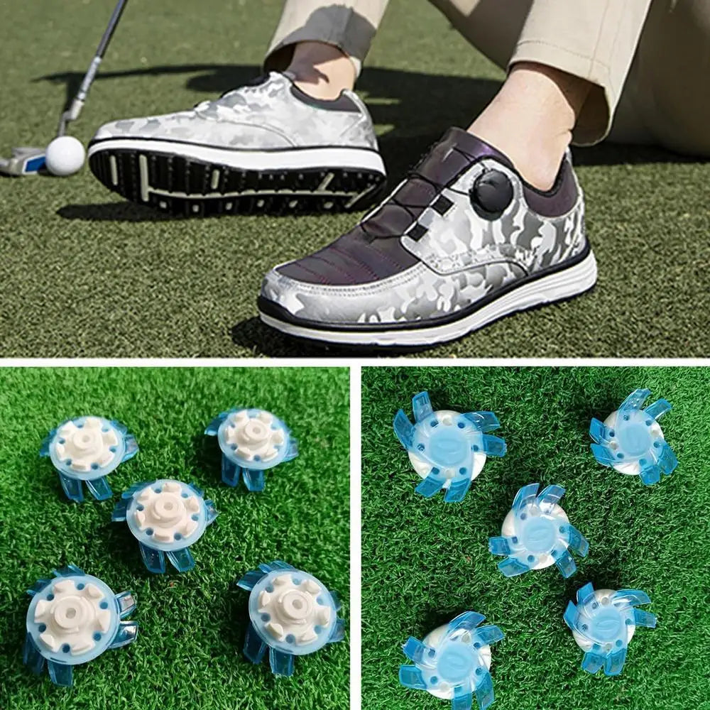 Spikes For Golf Shoes 12 Pieces Anti Slip Golf Shoe Spikes Golf Cleat Quick Twist Golf Spikes Golf Cleats Portable Wrench Screw