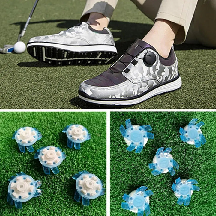 Spikes For Golf Shoes 12 Pieces Anti Slip Golf Shoe Spikes Golf Cleat Quick Twist Golf Spikes Golf Cleats Portable Wrench Screw