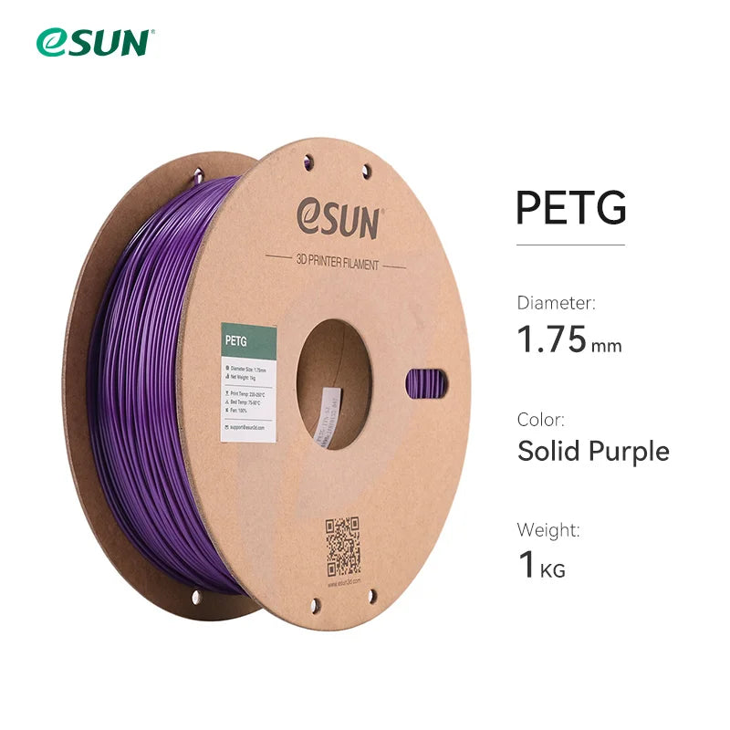 eSUN PETG Filament 1.75mm,3D Printer Filament PETG Accuracy +/- 0.05mm,1KG 2.2LBS Spool 3D Printing Materials for 3D Printers