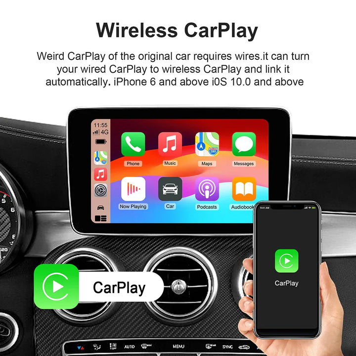 Android 13 Carplay AI Box Wireless Carplay Android Auto WiFi Support Netflix Youtube For Nissan VW Toyota Mazda Hyundai Ford MG