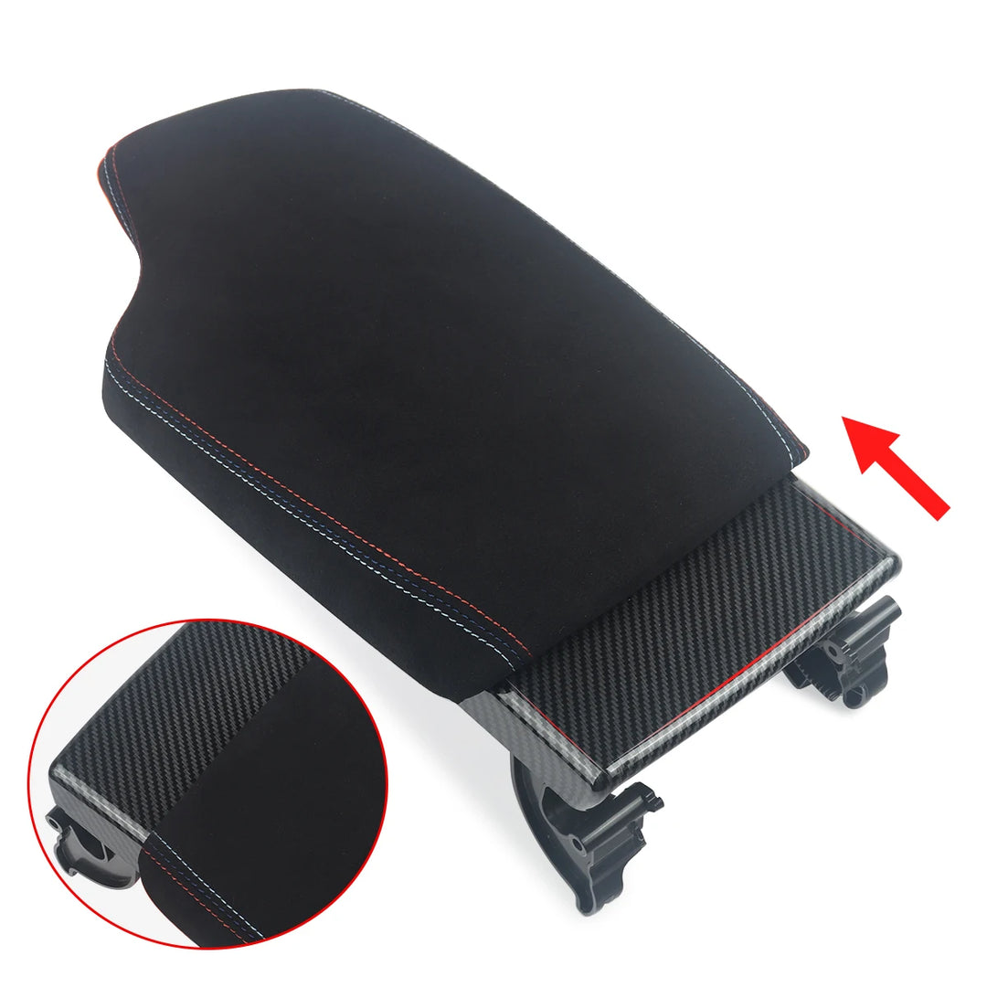 Alcantara Center Console Armrest Box Cover For BMW F30 F31 F32 F33 F34 F36 12-20