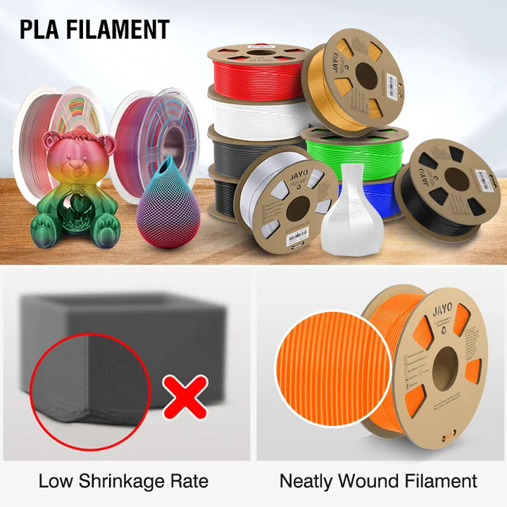 JAYO 5Rolls JAYO TPU SILK 98A 3D Filament Flexible 1.75mm+/-0.02mm 3D Printer SILK Texture Smooth High Quality New Fast Shipping
