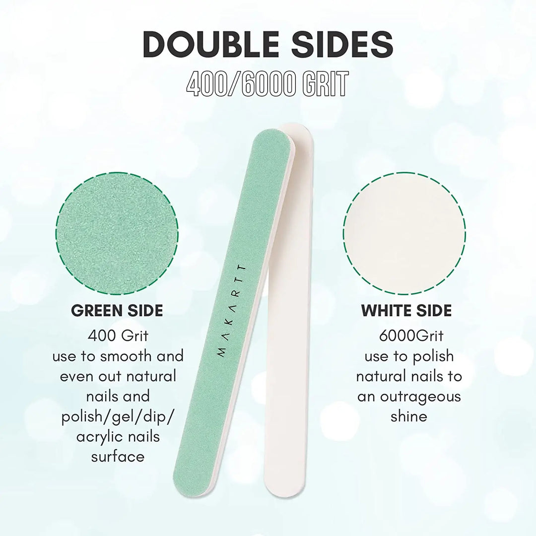 Makartt Fine Nail Buffer Block Shiny Nails Sponge 10PCS Natural Nail Polisher for Natural Nails Nail File 400 and 6000 Grit