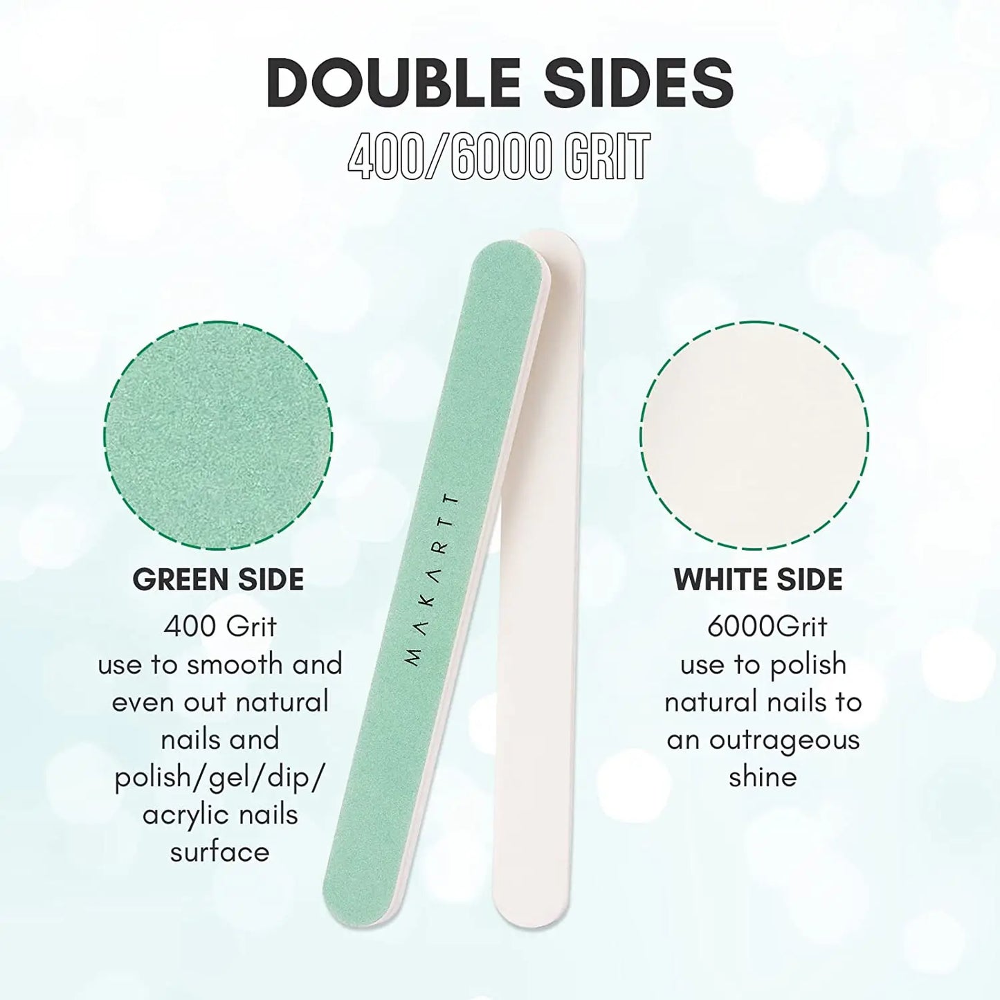 Makartt Fine Nail Buffer Block Shiny Nails Sponge 10PCS Natural Nail Polisher for Natural Nails Nail File 400 and 6000 Grit