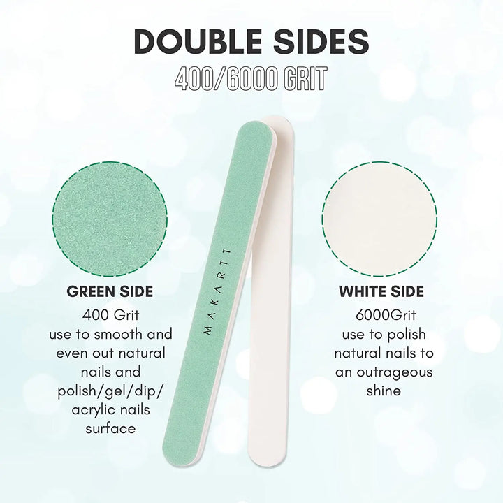 Makartt Fine Nail Buffer Block Shiny Nails Sponge 10PCS Natural Nail Polisher for Natural Nails Nail File 400 and 6000 Grit