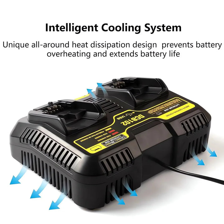DCB102 DCB118 DCB112 Li-ion Battery Double Charging Dual USB Ports Charger For DeWalt 12V 14.4V 18V 20V DCB101 DCB200 DCB201
