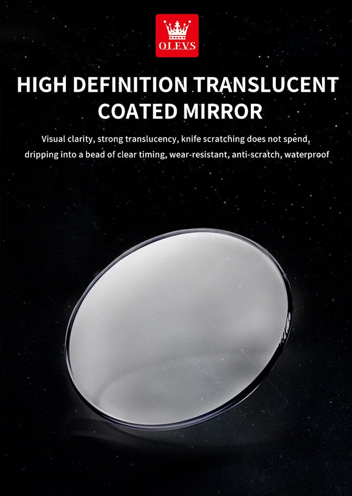 OLEVS Top Moon Phase Fashion Men's Watches Stainless steel Waterproof Quartz Watch for Man Calendar Luminous Daily Wristwatch