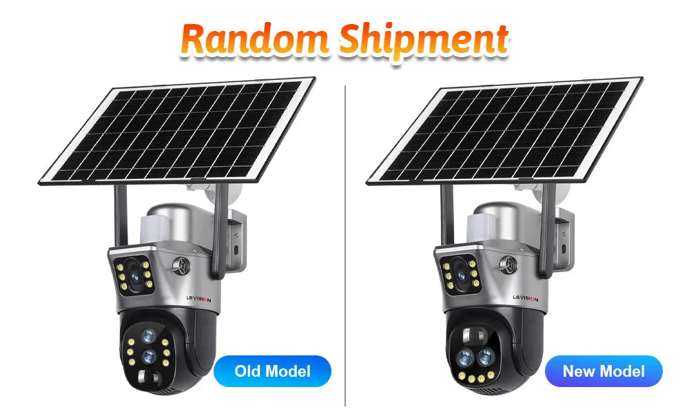 LS VISION 12MP 4G/WiFi Dual Screen Solar Camera Outdoor 10X Zoom 6K Three Lens Human Auto Tracking Surveillance Camera V380 Pro