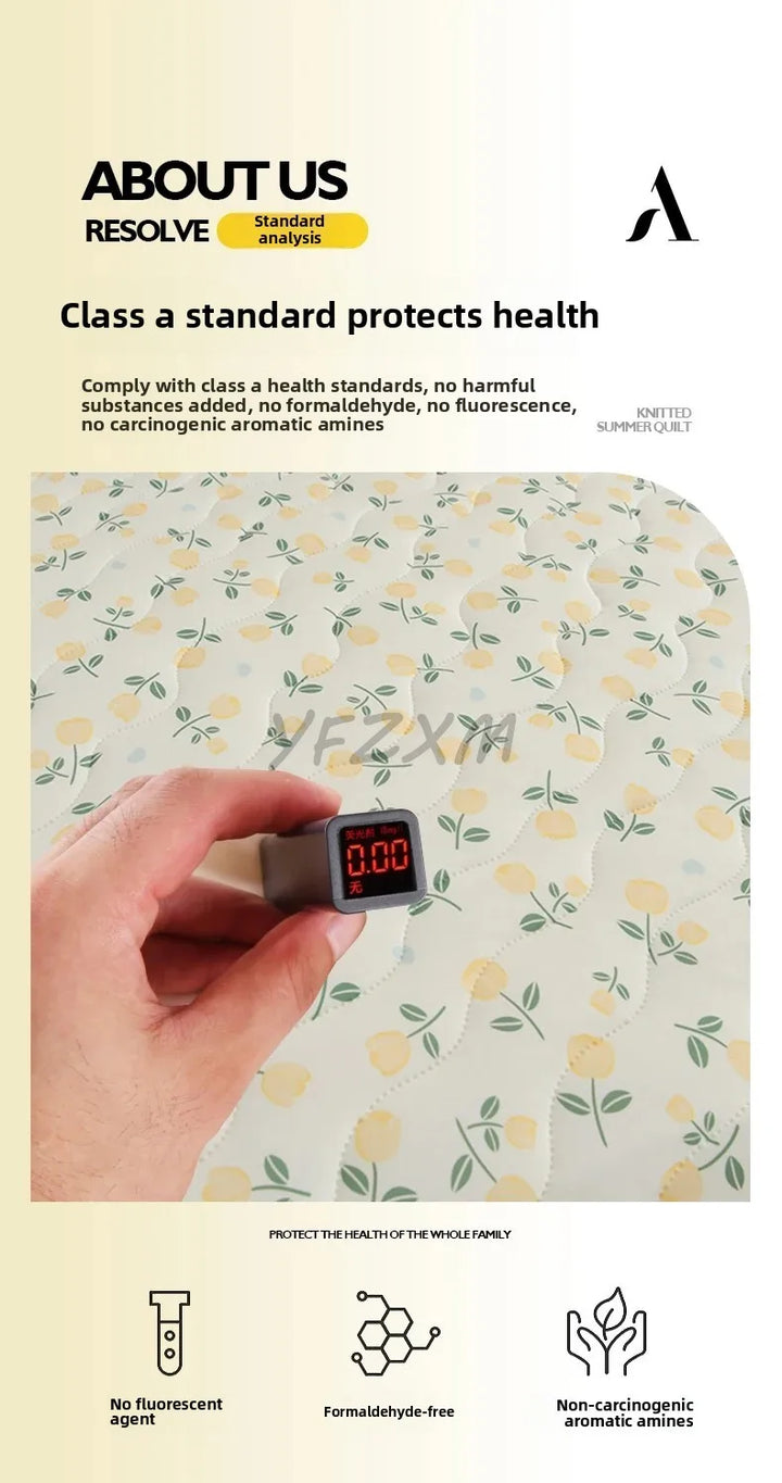 New Florals Spring Summer Blanket for Single Double Soft Skin-friendly Quilt Breathable Comfortable Air Conditioning Comforter