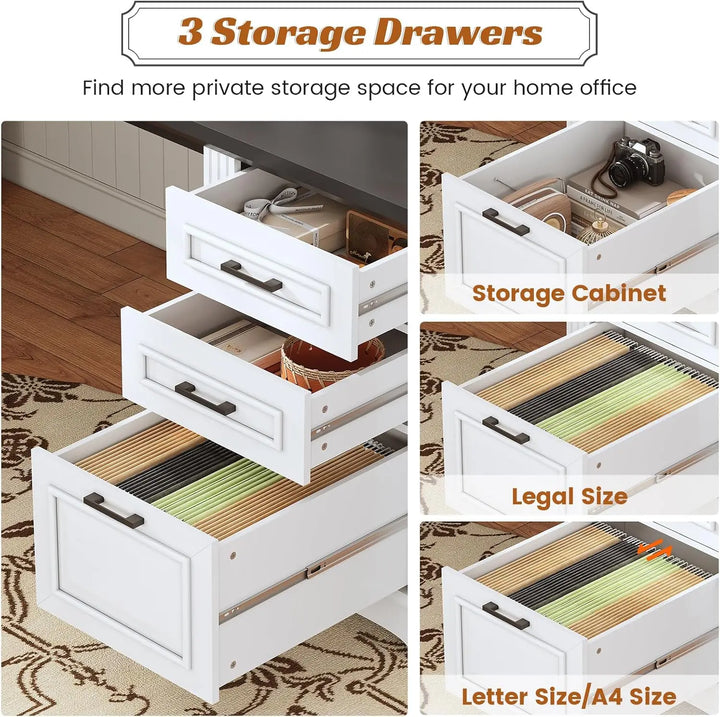 L-Shaped Executive Office Desk