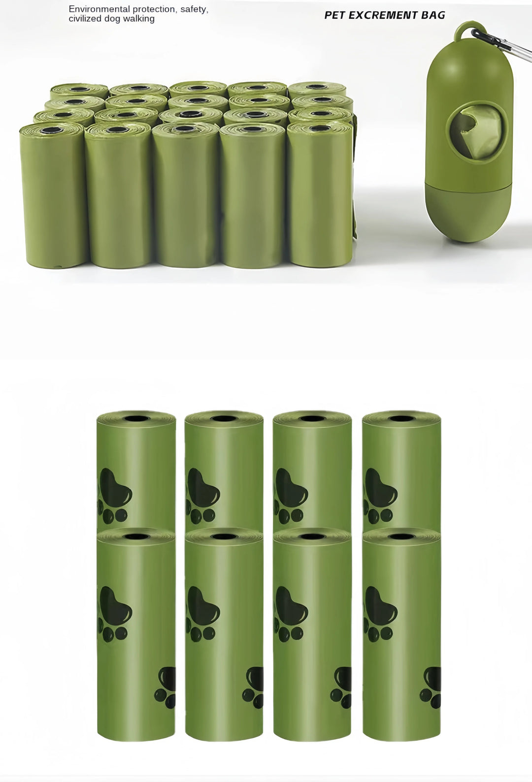 EPI Intensification Biodegradable Pet Garbage Bag Dog Poop Bags Dog Poop Bag Dispenser Dog Cleaning Supplies Dog