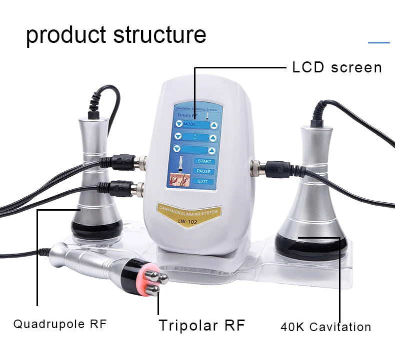 3 In 1 40K  Cavitation  Machine Body Facial Radiofrequency Massage Weight Loss Machine Body Shaping Slimming Fat Burn