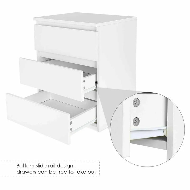 Modern White Bedside Table