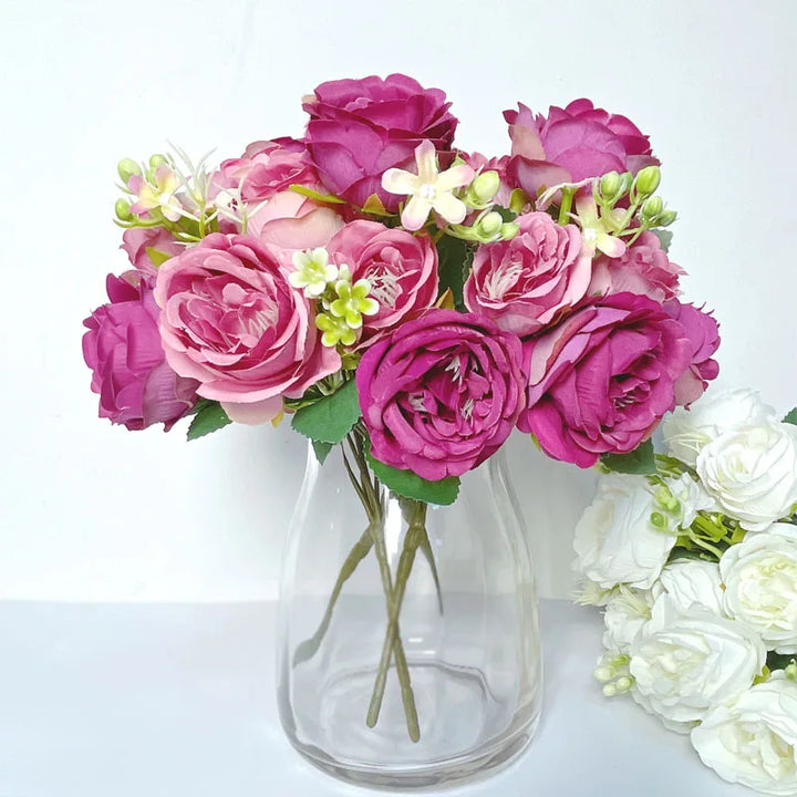 7-Head Artificial Peony Bouquet Décor