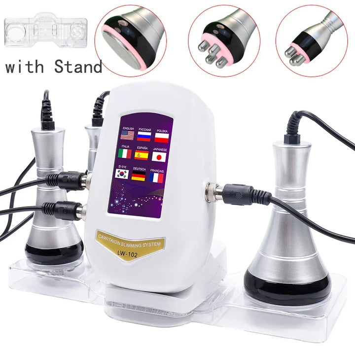 3 In 1 40K  Cavitation  Machine Body Facial Radiofrequency Massage Weight Loss Machine Body Shaping Slimming Fat Burn