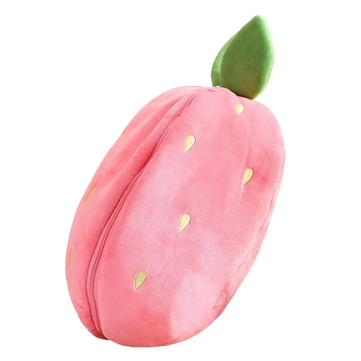 Random 1 Pcs 18cm Cute Stuffed Toys Strawberry Rabbit Radish Rabbit Plush Toys Zipper Doll