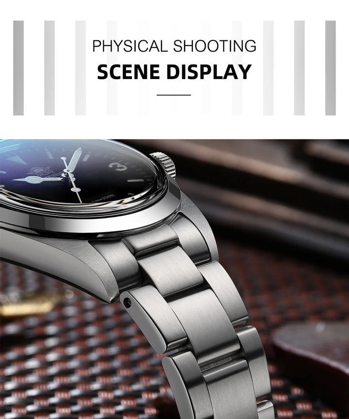 ADDIESDIVE Top Brand Men's Luxury Stainless Steel Wristwatch Sapphire Glass Luminous 100m Waterproof Reloj Hombre Quartz Watches