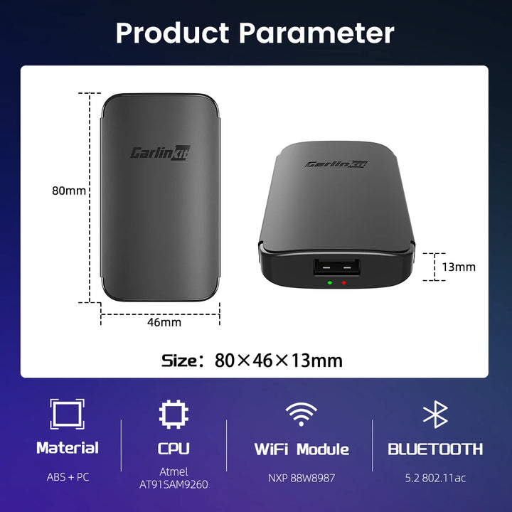 CarlinKit A2A Android Auto Wireless Adapter Android Auto Dongle For Vw Mercedes Mazda Toyota Jeep Hyundai KIA Peugeot