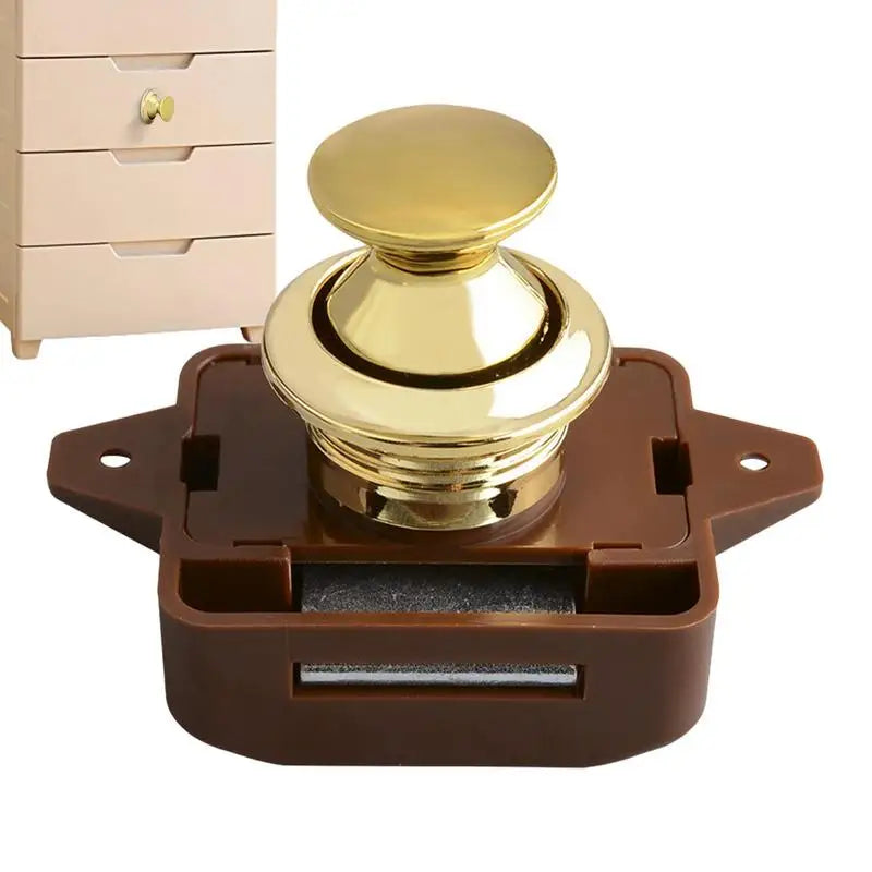 Camping Car Push Lock RV Caravan Boat Motor Home Cabinet Drawer Latch Button Locks Keyless Furniture Door Lock Hardware
