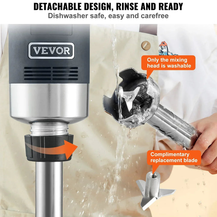 VEVOR Commercial Immersion Blender 500W 12/20inch Heavy Duty Hand Mixer Kitchen Stick Mixer for Soup Smoothie Puree Baby Food