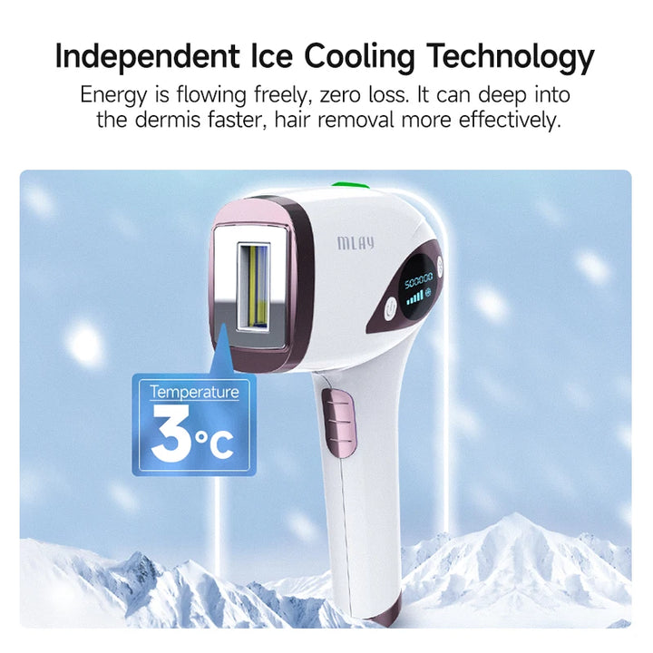 MLAY T4 IPL Laser Hair Removal Machine Ice Cool Permanent Face Body Bikini Epilator With 500000 Shots For Women Men Home Use