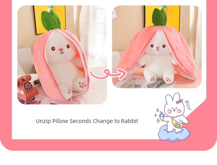 Transformation Rabbit Cute Carrot Birthday Gift Doll