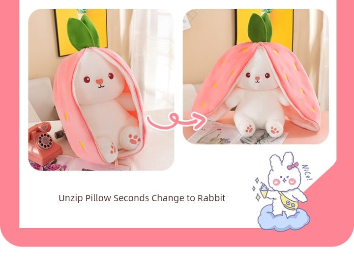Transformation Rabbit Cute Carrot Birthday Gift Doll