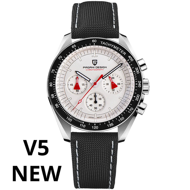 PAGANI DESIGN 2025 New Moon Men's Watches Luxury Quartz Watch For Men AR Sapphire Glass 100M Waterproof Wristwatch Chronograph